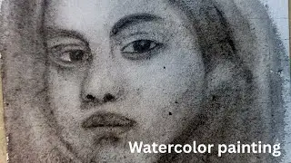 How to make portrait only use one watercolor | step by step for beginners | @Arjunartlocation 