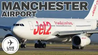 🔴Manchester Airport LIVE -  WINDY Plane Spotting 22/02/26