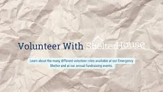 Volunteer with Shelter House