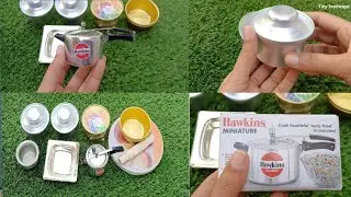 Unboxing Miniature kitchen utensils for real cooking || Mini steel kitchen set || mini food hut pk