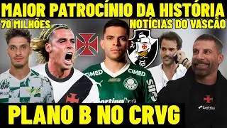 ANÚNCIO PREPARADO! MAIOR PATROCÍNIO DA HISTÓRIA DO VASCO! 70 MILHÕES! PLANO B PARA O ATAQUE NO CRVG!