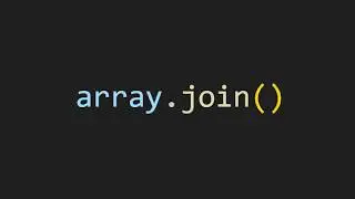 Array.Join In JS