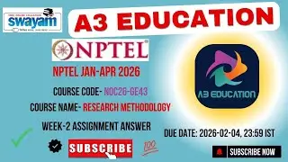 NPTEL Research Methodology Week 2 Assignment Answers | noc26-ge43