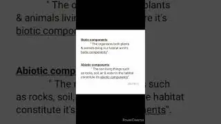 Class-6. Biotic components & Abiotic components # Science.