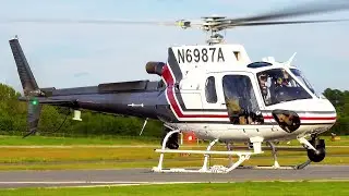 AS350 Helicopter with Cameras Startup & Hovering Check | Bell 206 in Stunning Livery