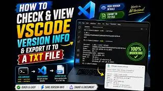 How to Check and View VSCode Version Info & Export it to a TXT File