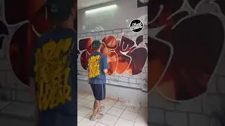 INSANE THROWIE FILLING 😮 #graffiti #graffitiart #shorts