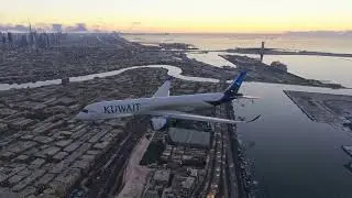 INIBUILD A350 LANDING OMDB WITH CHASEPLANE & FSREALISTIC. GSX DOCKING SYSTEM.