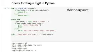 100 Days Python Loop Challenge | Day 2 : Check for single digit