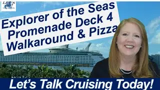 ROYAL CARIBBEAN EXPLORER OF THE SEAS PROMENADE DECK 4 & BOW VIEWS PIZZA ON DECK