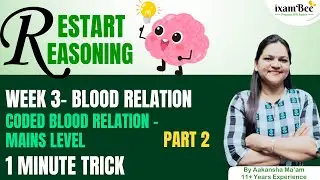 Coded Blood Relation&nbsp; | Mains Level | Restart Reasoning&nbsp; for all Banking Exams | By Aakansha Agarwal