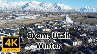 Snowy Orem in 4K: Sunset Colors to Golden Sunrise | Temple &bull; Timpanogos &bull; I-15