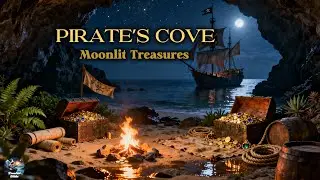 🏴&zwj;☠️ Pirate&rsquo;s Cove &mdash; Treasures by Moonlight 🌕 Fantasy Ambient Music & ASMR Nature Sounds 🔥