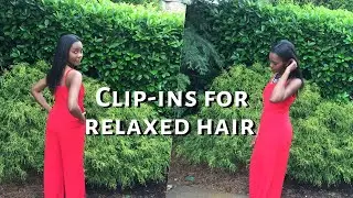 Light Yaki Clip-Ins on Relaxed Hair | Amazing Beauty Hair