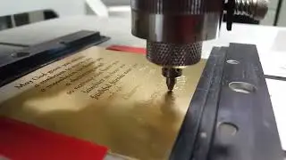 IS400TM Gravograph Engraver - Poem on Brass Plate