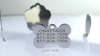 CNATTAGS Stainless Steel Pet Id Tags Personalized Double Side Engraving (LIFETIME WARRANTY)