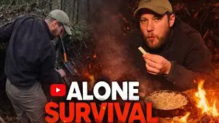 Survival building a hidden shelter inside a Giant tree Root Bushcraft #survivalboy2.0 #outdoor