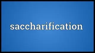 Saccharification Meaning