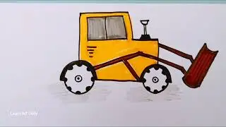 How to draw Bulldozer | Land vehicles | Easy drawing|hand sketch|pencil drawing