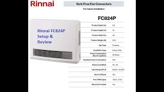 Rinnai FC824 setup/review