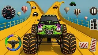 Monster Truck Mega Ramp Impossible Driver - Mega Ramp Car Stunt Master Simulator -Android Gameplay 