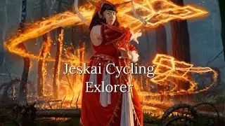 Magic the Gathering Arena.  Jeskai Cycling vs. Mono Red Chandra.