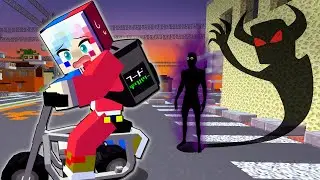 【お届け物です🍔】フードデリバリーサービスで働くマインクラフト😨【マイクラ Minecraft】ぽっぴんず