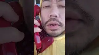 ASMR Banana eating, telephone & blowing bubbles sounds #youtubeshorts #shorts