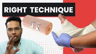 Crepe bandage application - Right technique | Ankle twist | Leg swelling