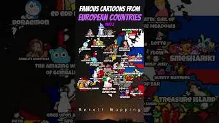 Famous Cartoons From European Countries 🇪🇺📺PART 3 #shorts #geography #map #famous #cartoon #cartoons