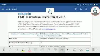 ESIC Karnataka Recruitment 2018