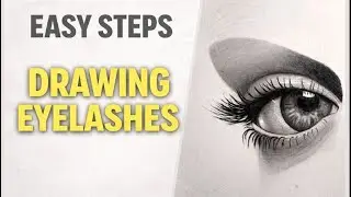 How to draw eyelashes | Realistic eyelashes Drawing | Realistic eye Drawing for beginners 