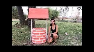 Primitive Technology  Well made of tires / primitive skills / Khmer Survival Skills