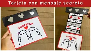 Tarjeta acorde&oacute;n de FLORK con mensaje secreto de AMOR