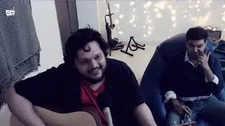 Satyam plays guitar for the Cric Blast Radio listeners