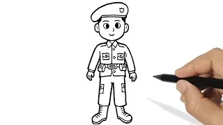 Cómo Dibujar un Soldado Kawaii Muy Fácil | Dibujando un Soldado