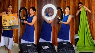 Unboxing Ring light and green curtain for my studio | best ring light | light for video shoot |