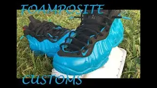 Foamposite Full restoration/Customs(blue turquoise/black) Best foamposite customs