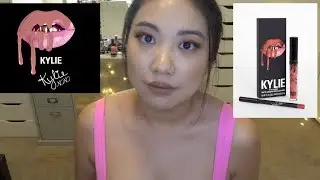 Образцы губ Kylie Cosmetics с участием Posie K, Give me a Kiss, Coconut, Ice Latte, Caramel