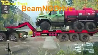 Spintires Mudrunner  Bio Hazard Tanker Truck Mud Wrestling Match Day5644💚_R58💙