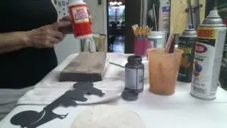 Making a rustic Classic Car Sign from Cricut cutout.