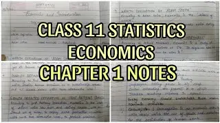 Class 11 Statistics economics chapter 1 handwritten notes 📚✨️
