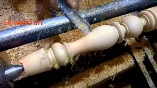 Turned wooden leg