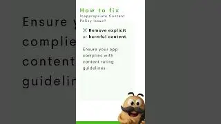 How to Fix Inappropriate Content Rejection on Google Play Store | App Approval Guide 2025 #shorts