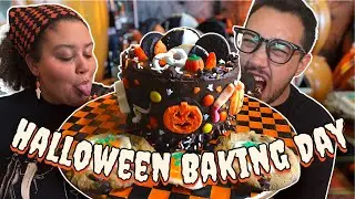 Making a Halloween Cake! 🎃🎂 Vlogtober Day 24