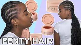 Straight Back Stitch Braids On Myself Ft FENTY Hair Edge Control | HONEST Review!!