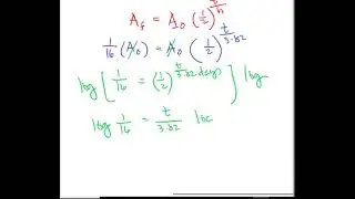 Half Life sample Problem
