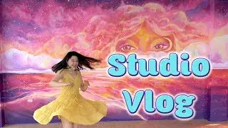 Studio Vlog ✨My First Wall Mural✨
