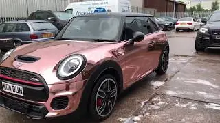 Car Wrapping Manchester - Mini Full Wrap in Rose Gold Chrome
