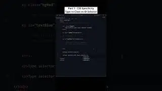 Part 1 - CSS Specificity: Type, Class, and ID Selectors Explained! #csstutorial #codewithmayur